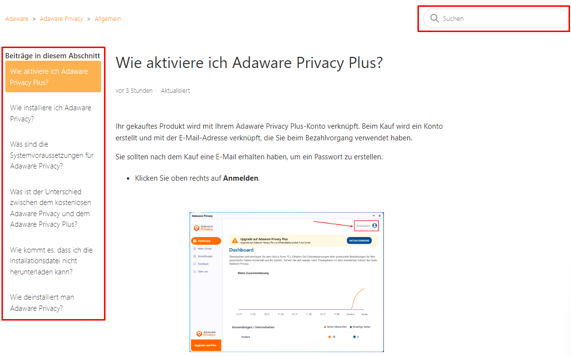 Wie kontaktiere ich den KundenSupport? Adaware
